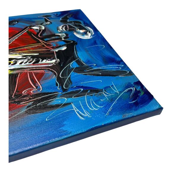 Mark Kazav Painting - Jazz - size 16" x 20" with COA - Musical Original Artist - Picture 8 of 9